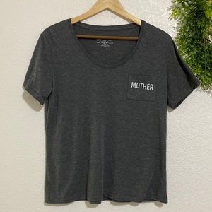 Deck & Oar Gray Mother Short Sleeve Tee Shirt
